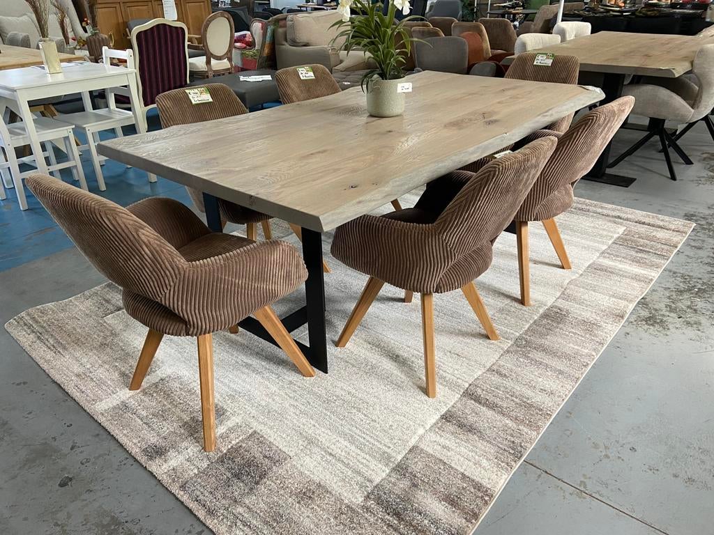 Boomstam tafel 200x100x78h, Ophalen, Minder dan 55 cm, Nieuw, Nb