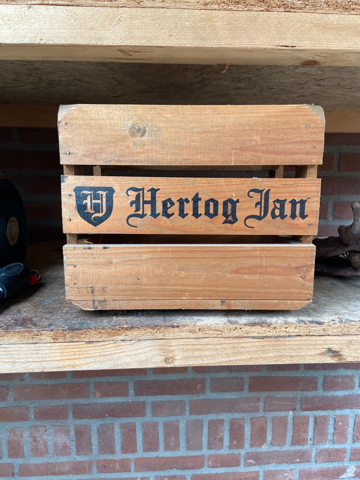 Houten Hertog Jan krat, Ophalen, Zo goed als nieuw, 50 tot 100 cm, Minder dan 50 cm