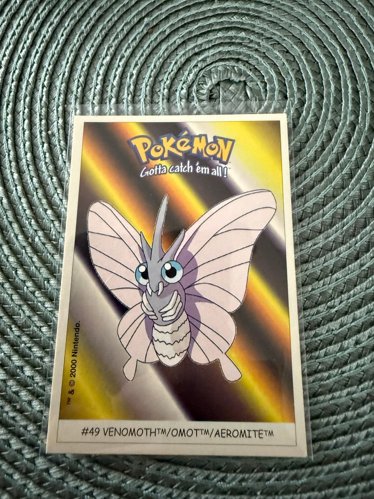 Dunkin Boomer Pokémon Kaart #49 Venomoth, Ophalen of Verzenden, Gebruikt, Losse kaart