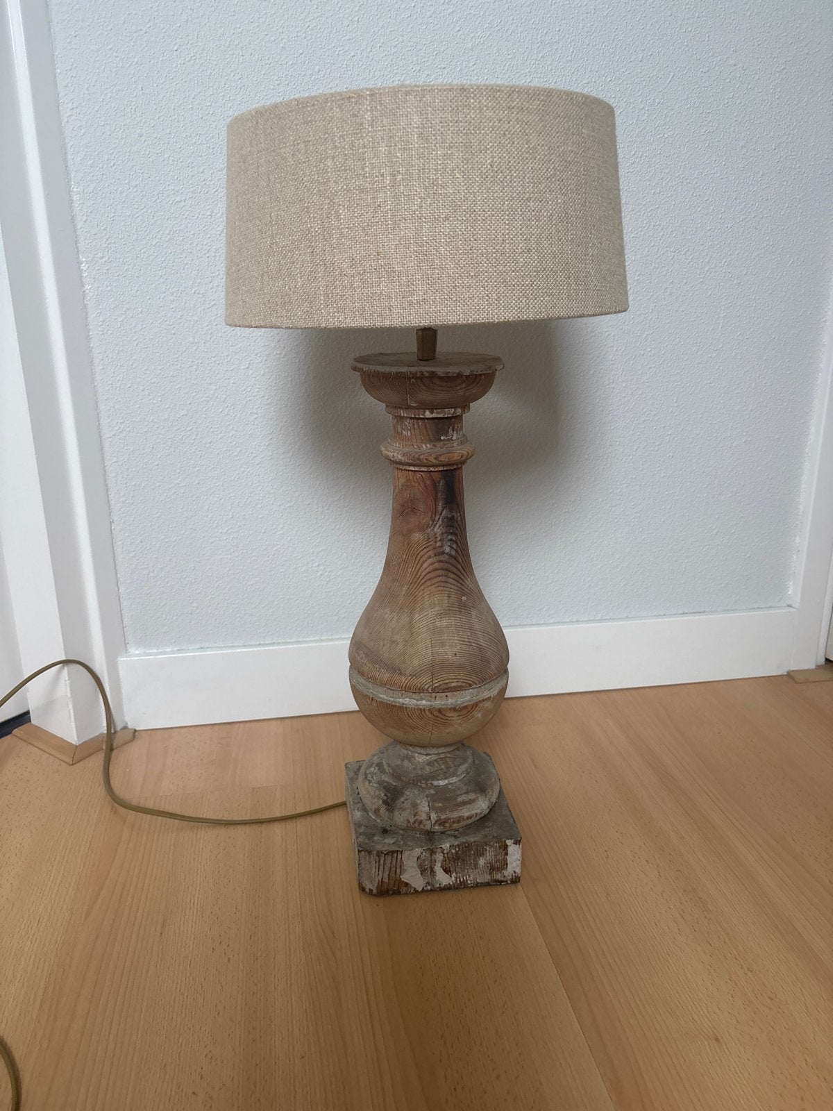 Landelijke tafellamp, Huis en Inrichting, Lampen | Tafellampen, Ophalen, Gebruikt, Met kap, Landelijk