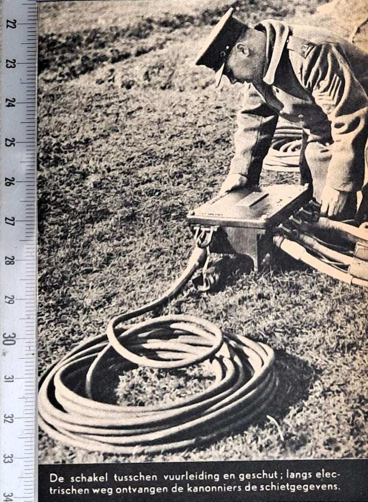 Leger 1939; elektr. schakel tussen vuurleiding en geschut, Verzamelen, Verzenden, Voor 1940, Gebruikt, Overige onderwerpen
