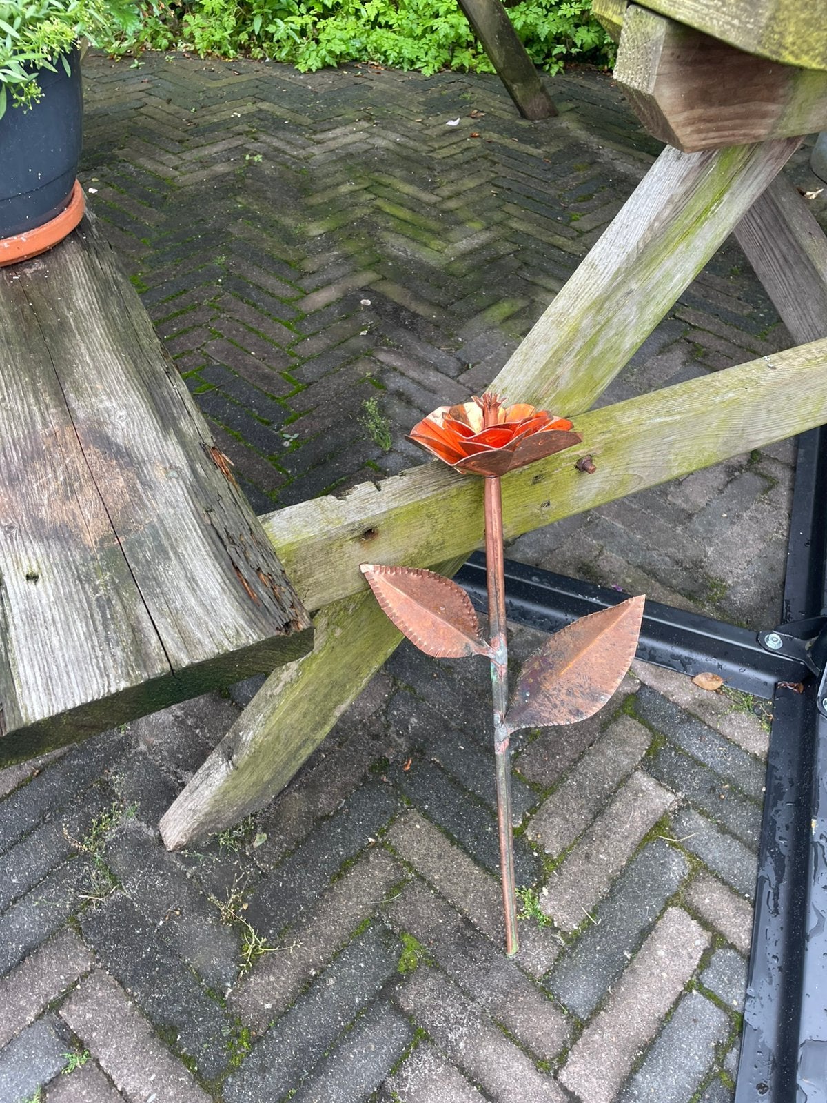 Koperen roos, Antiek en Kunst, Ophalen