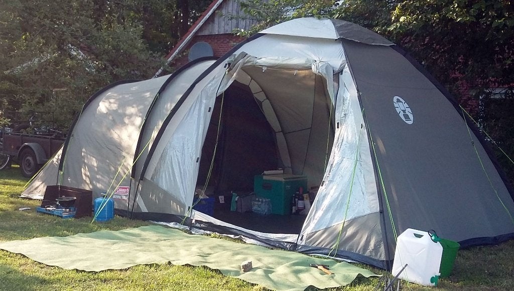 Coleman Waterfall 5 Deluxe tent., Ophalen of Verzenden, Gebruikt, Tot en met 5