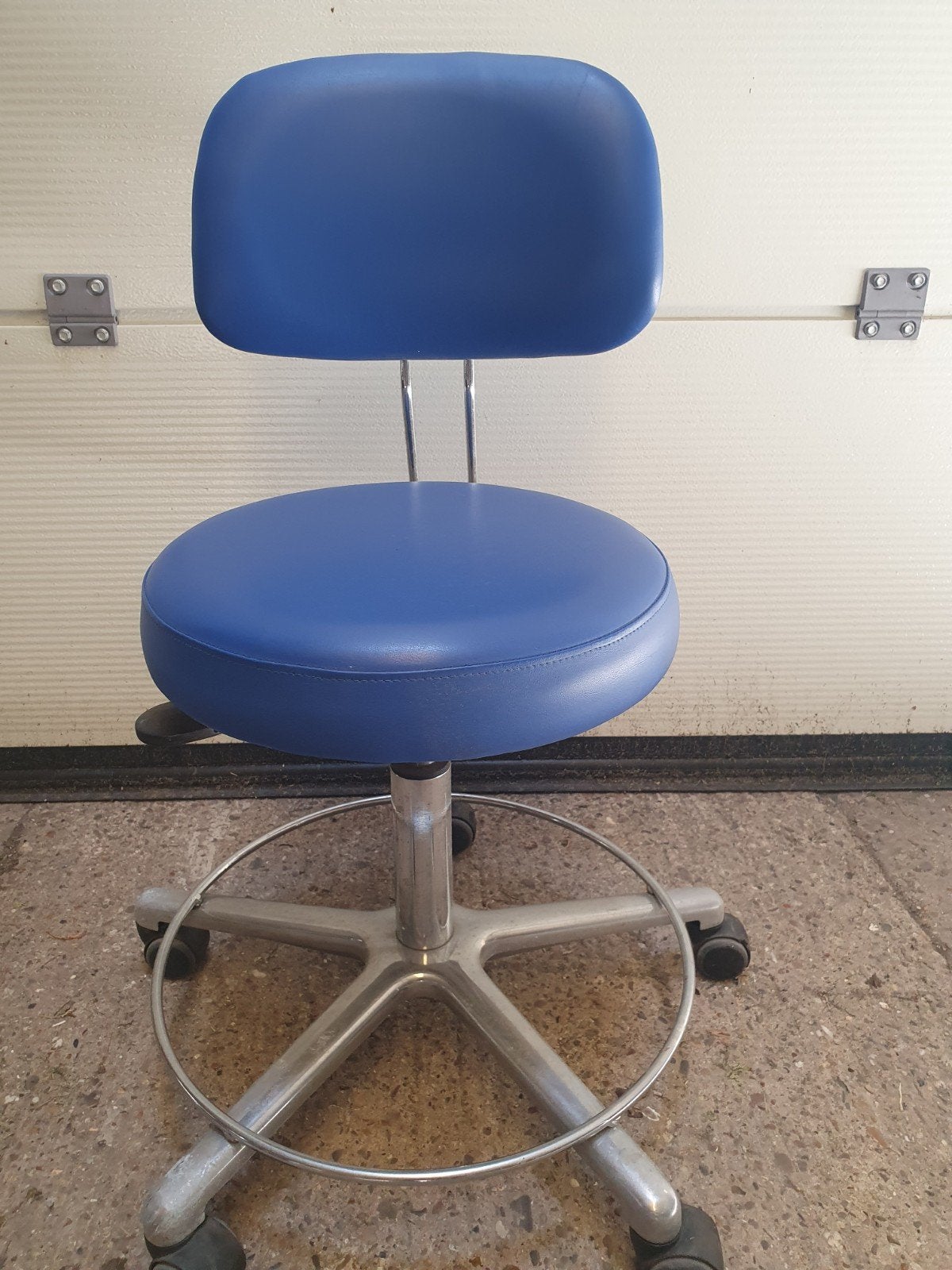 Werkkruk / Stahulp - Blauw, In hoogte verstelbaar, Huis en Inrichting, Krukjes, Ophalen, In hoogte verstelbaar, Gebruikt, Staal