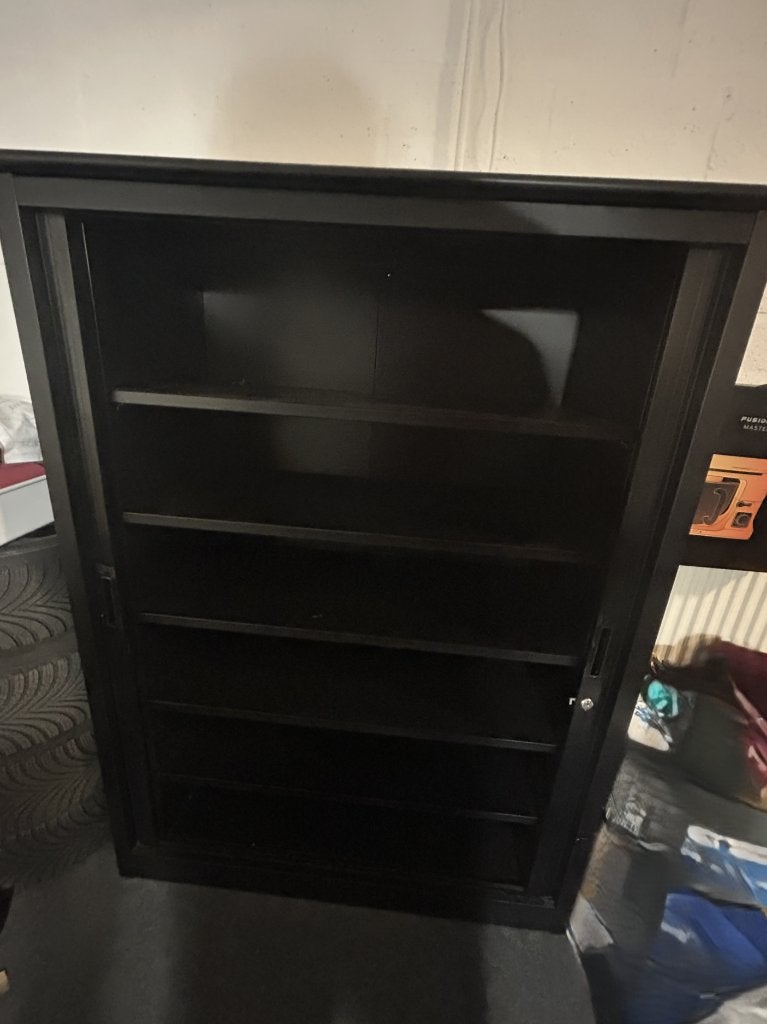 Metalen kast met schuifdeur - ophalen daalhof, Ophalen, Gebruikt