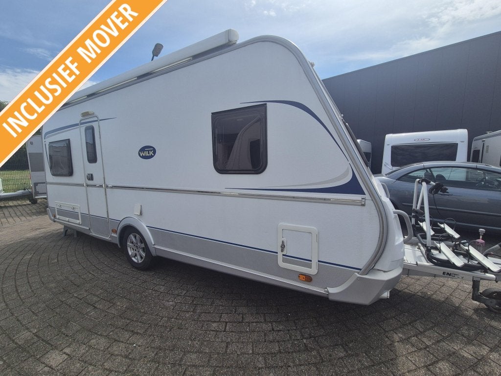Wilk Eterno 490 HTD 2012 dakluifel electr., mover 14950,-, Caravans en Kamperen, Caravans, Particulier, 1250 - 1500 kg, Rondzit