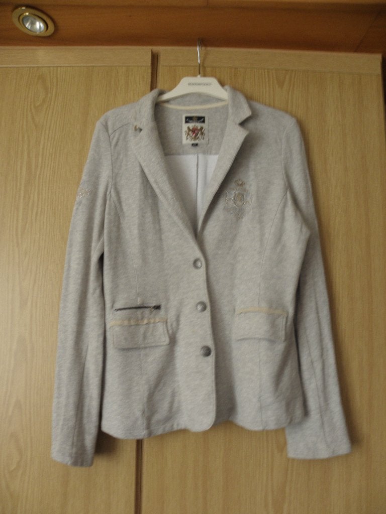 Grijs beige katoenen college jasje ARGENTINA  42 nieuwstaat, Maat 38/40 (M), Argentina, Ophalen of Verzenden, Zo goed als nieuw