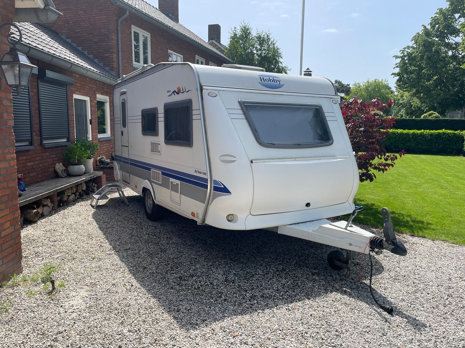 Hobby de Luxe Easy SF 440 uit 2005 met voortent en luifel, Caravans en Kamperen, Caravans, Hobby, Treinzit, Particulier, Kachel