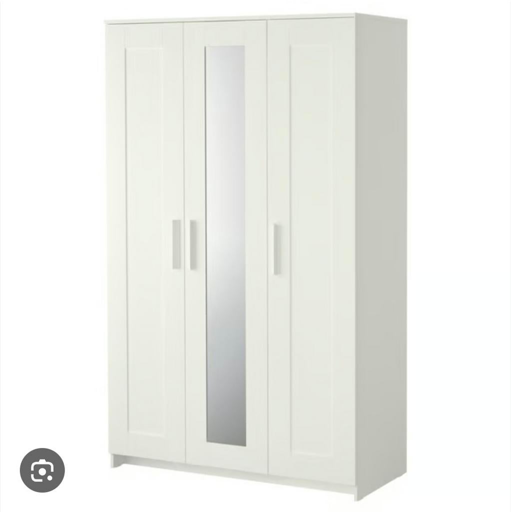 IKEA BRIMNES kledingkast 117x50x190 wit, Ophalen, 100 tot 150 cm, Zo goed als nieuw, 150 tot 200 cm