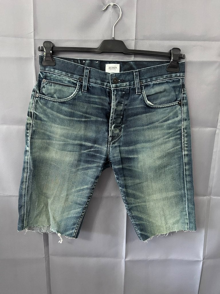 Hudson Dandy denim short heren W31 blauw Made in USA, Blauw, W32 (confectie 46) of kleiner, Ophalen of Verzenden, Zo goed als nieuw
