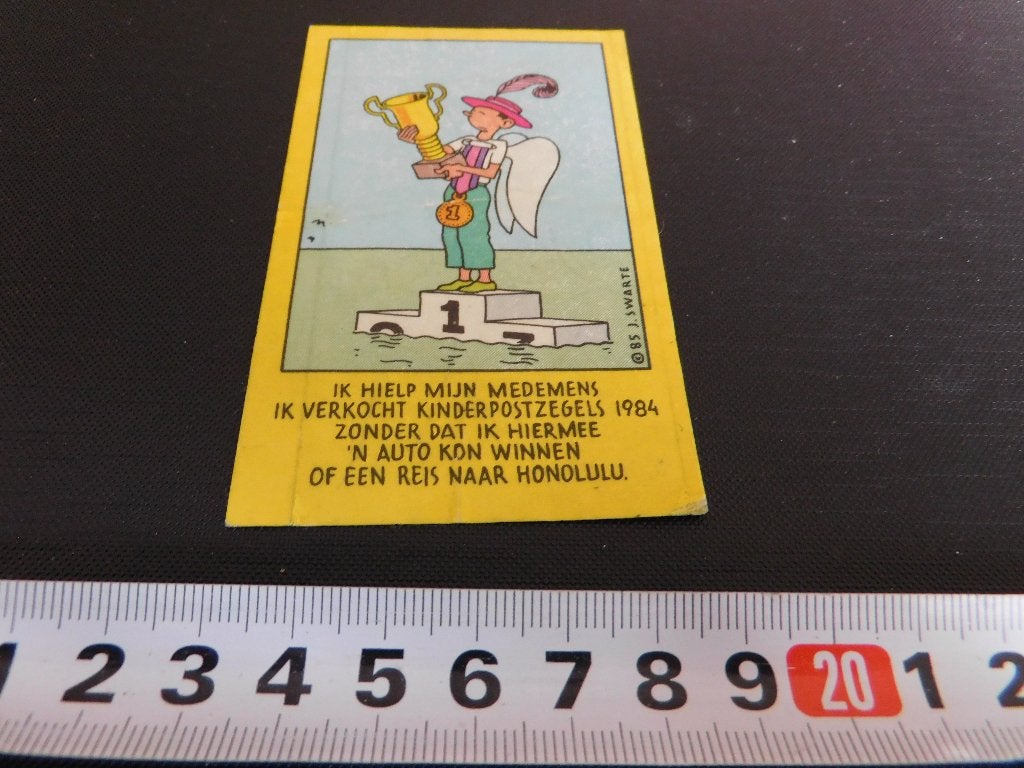 sticker PTT Kinderpostzegel actie 1984, Ophalen, Zo goed als nieuw