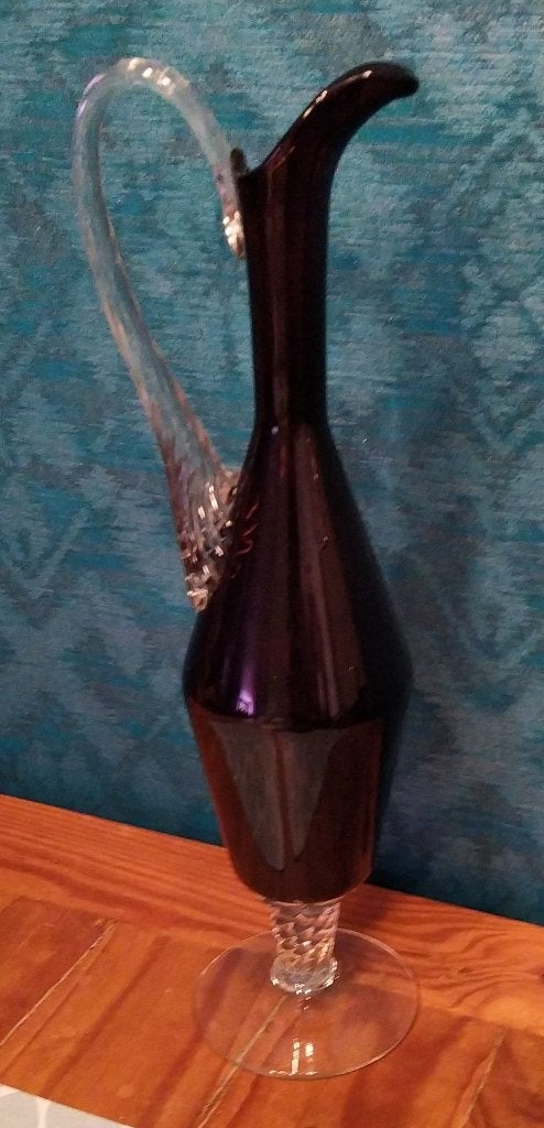 Glazen karaf, vintage, Antiek en Kunst, Antiek | Glas en Kristal, Ophalen of Verzenden