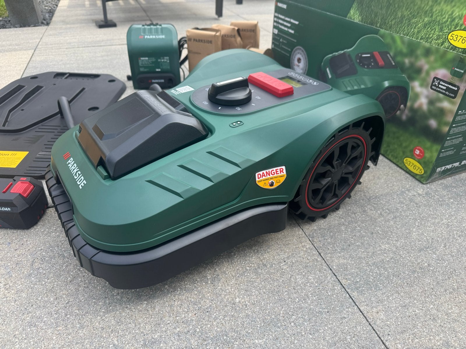 Parkside Robotmaaier 20V (nieuw in doos) PAMR 750 A1, Ophalen of Verzenden, Nieuw, Minder dan 20 cm, Parkside
