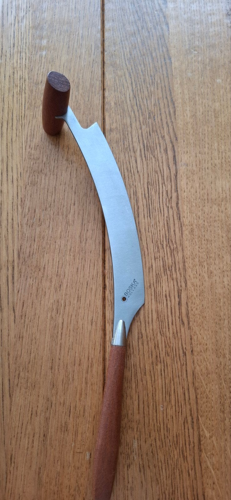 Boska kaasmes gebogen houten handvat, snijvlak ca. 16 cm, Ophalen, Zo goed als nieuw