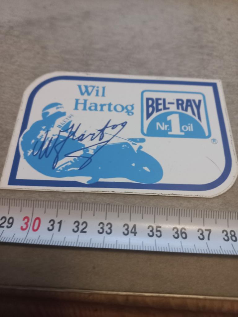 Bel ray wil hartog  de witte reus33, Verzamelen, Stickers, Ophalen of Verzenden, Zo goed als nieuw