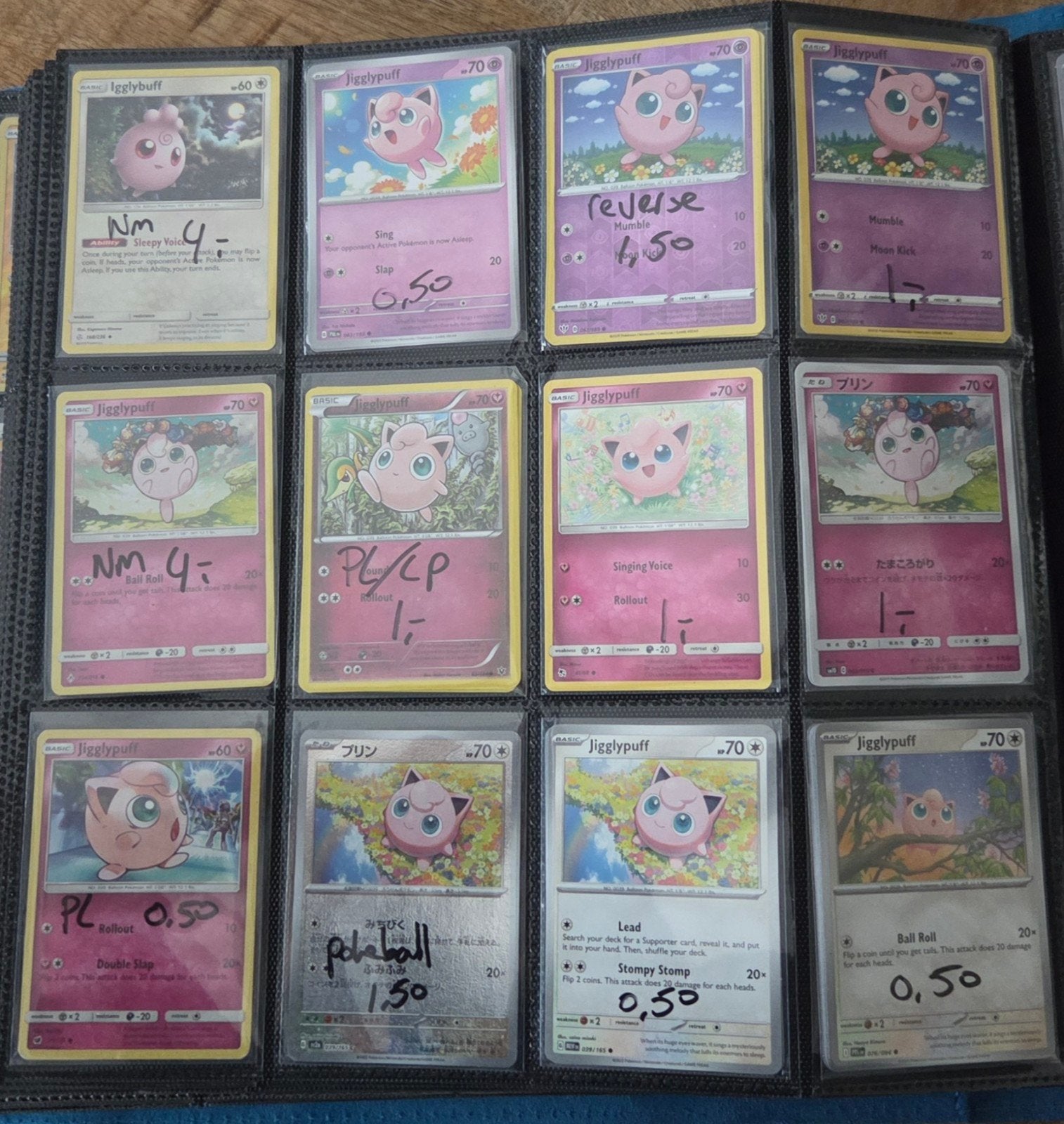 Jigglypuff en wigglytuff per stuk, Ophalen, Gebruikt, Meerdere kaarten