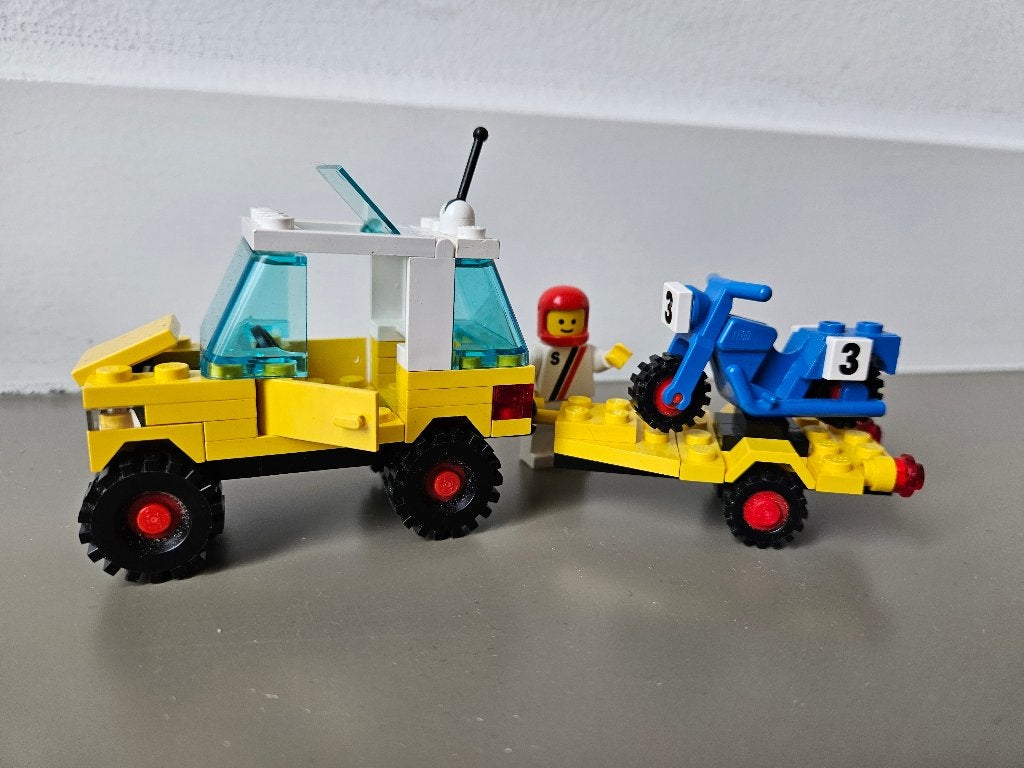 LEGO 6677 Motorcross Racer met aanhanger (LEGOLAND), Kinderen en Baby's, Gebruikt, Lego, Ophalen of Verzenden, Complete set