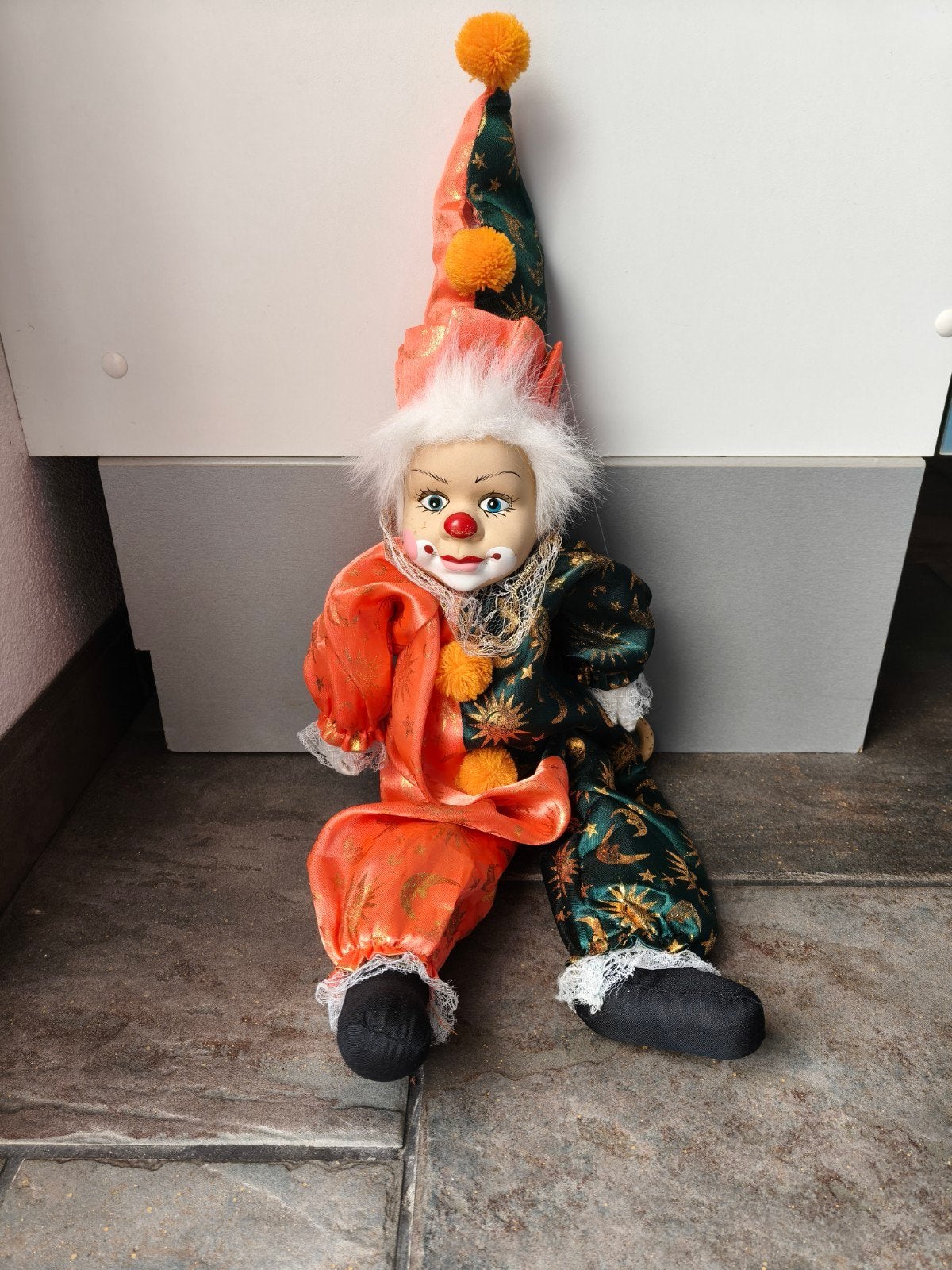 clown met porseleinen gezicht, Ophalen of Verzenden