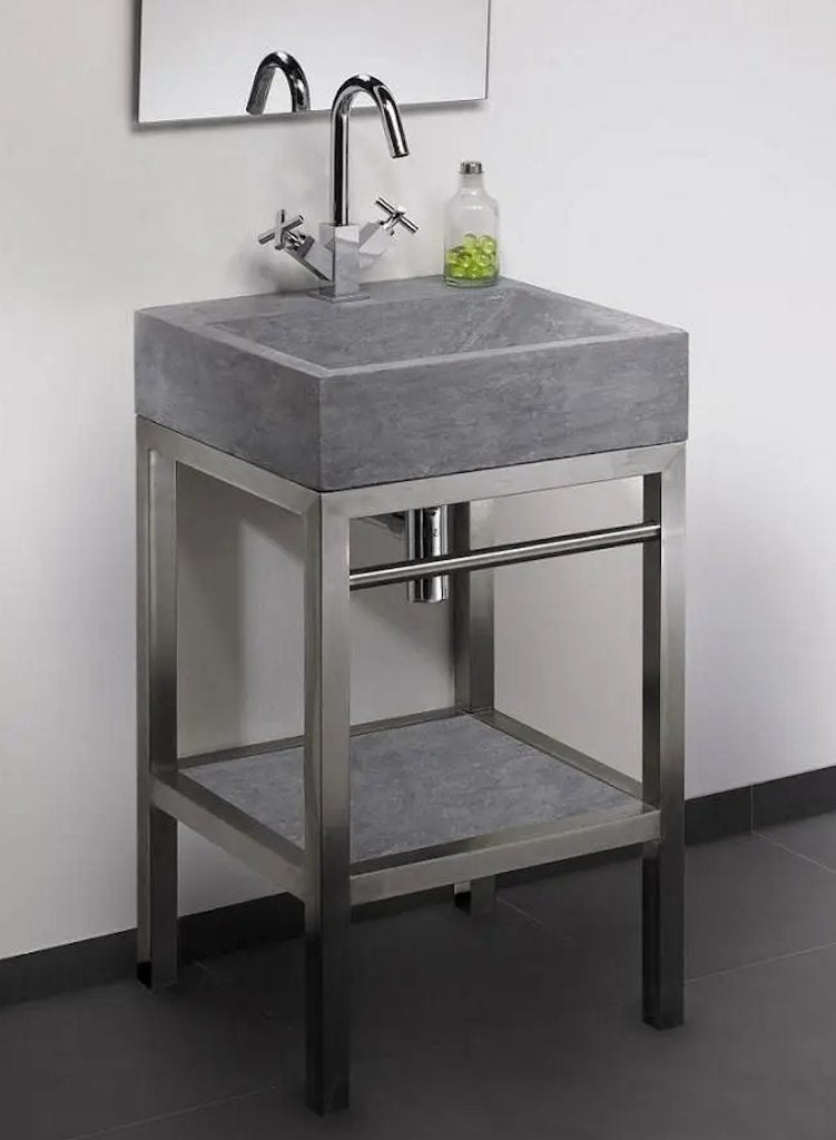 Nieuw badkamermeubel natuursteen / RVS (50 cm breed), Ophalen, Overige typen, Nieuw, 50 tot 100 cm