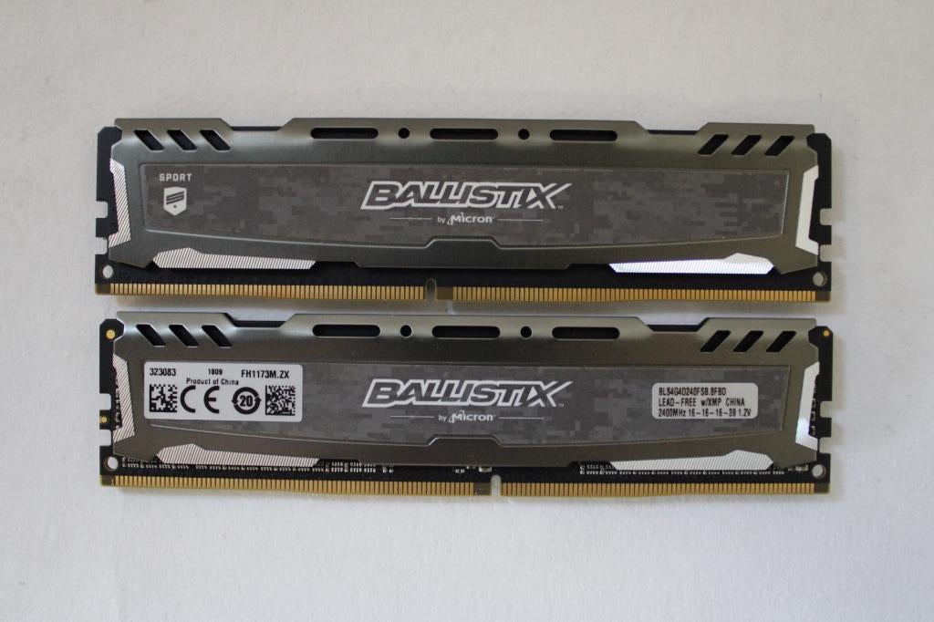 Ballistix Sport LT 8 GB (2 x 4 GB) DDR4-2400 CL16 Memory, ., DDR4, 8 GB, Refurbished