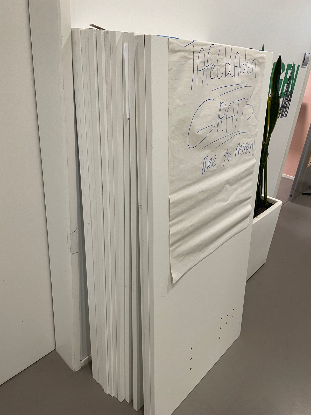 Gratis gebruikte tafelbladen 160x80 cm, Huis en Inrichting, Ophalen, Gebruikt, 50 tot 100 cm, Tafelblad