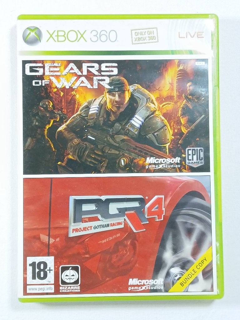 Gears of War / Project Gotham Racing 4 - XBOX 360 - CIB, Gebruikt, Vanaf 18 jaar, Microsoft, Overige genres