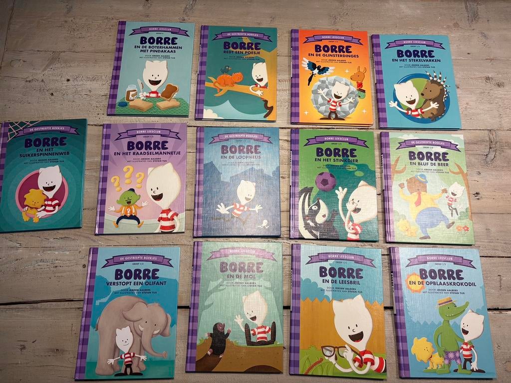 Diverse boekjes te koop van Borre, paars = groep 1/2, Boeken, Ophalen, Fictie algemeen, Jongen of Meisje, Zo goed als nieuw