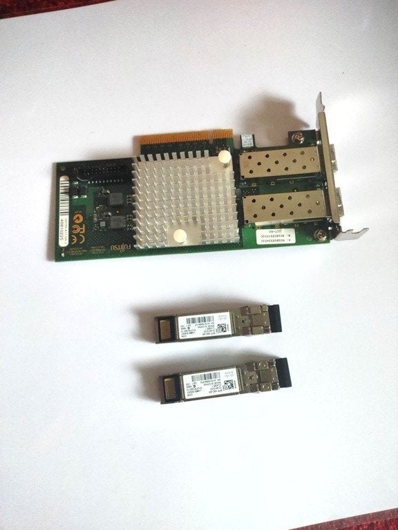 Fujitsu D2755-a11 Gs3 Dual Port 10gb SFP PCIe +2X Cisco modu, Ophalen of Verzenden, Gebruikt