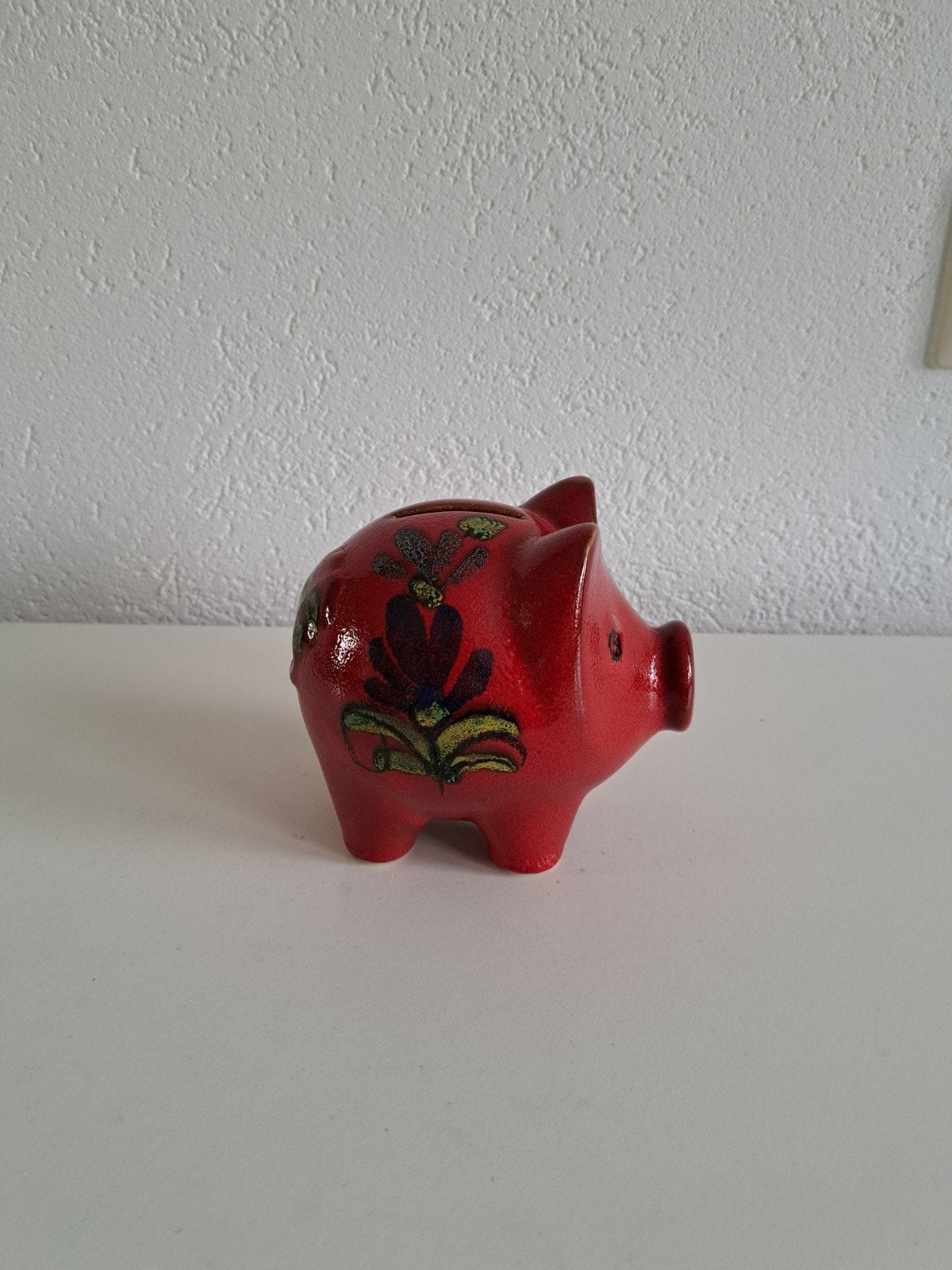 Scheurich vintage spaarvarken met sleuteltje, Ophalen of Verzenden, Zo goed als nieuw, Steen, Aardewerk of Keramiek, Dier