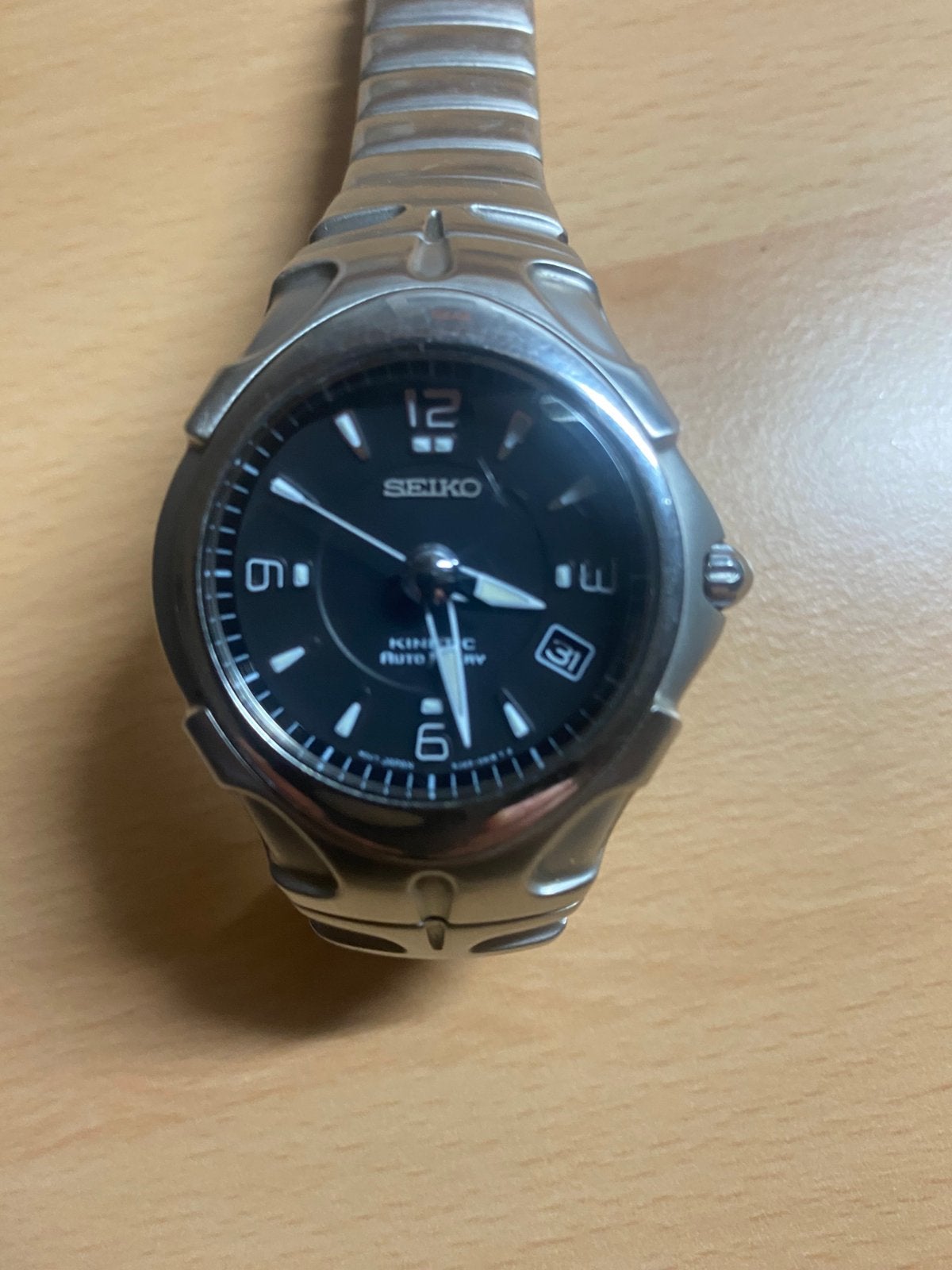 Seiko kinetic auto relay, Sieraden, Tassen en Uiterlijk, Horloges | Heren, Gebruikt, Staal, Polshorloge, Ophalen of Verzenden