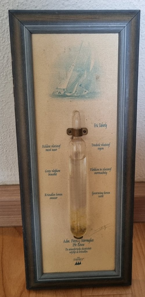 Klassieke stormglas met schilderijlijst., Ophalen of Verzenden, Zo goed als nieuw, Weerstation