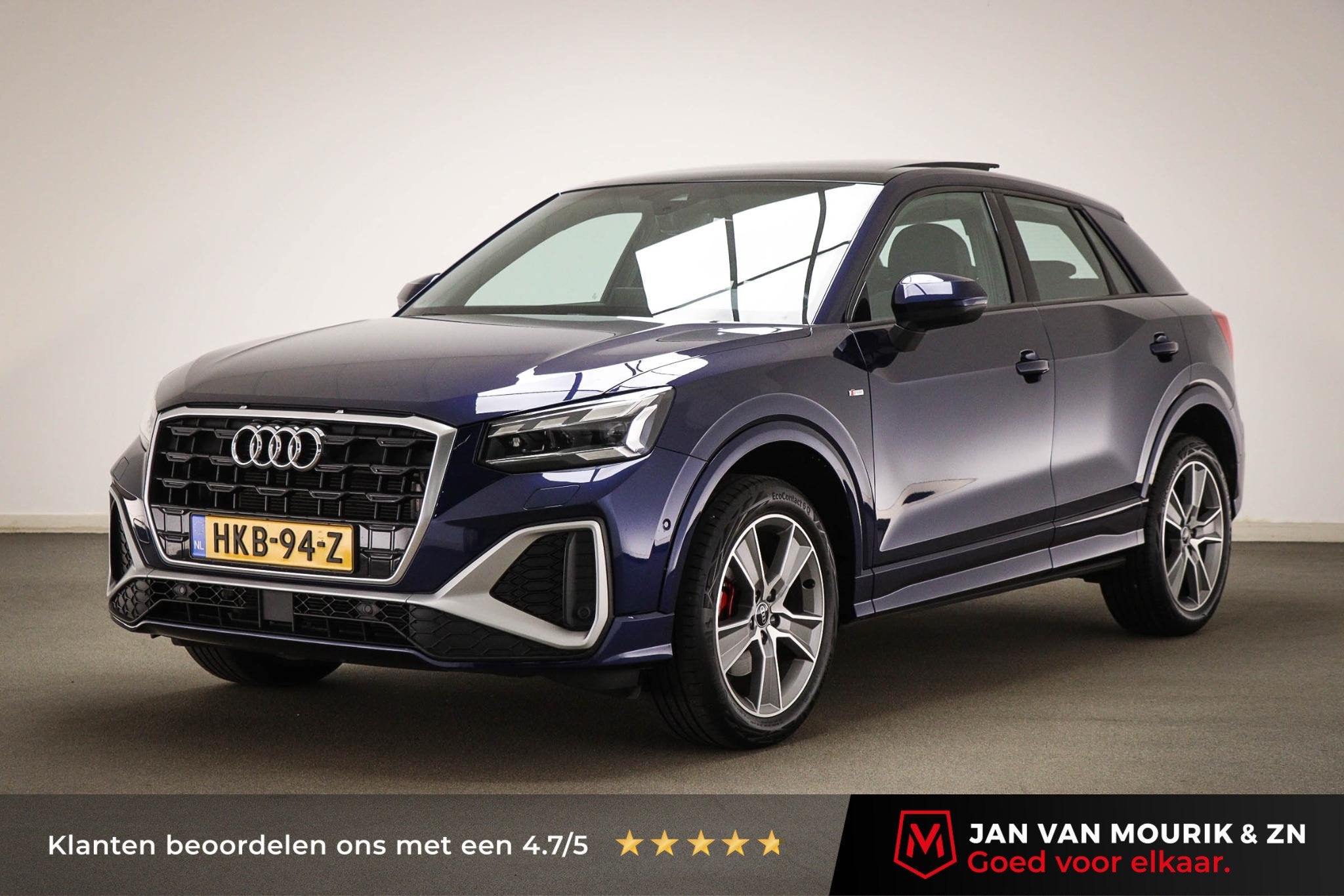 Audi Q2 35 TFSI Edition one | COMFORT PLUS PACK | PANORAMADA, Auto's, 4 cilinders, 150 pk, Blauw, Leder