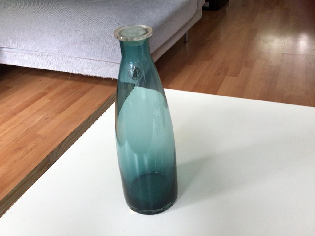 Groene glazen fles met stolp, Ophalen, Zo goed als nieuw