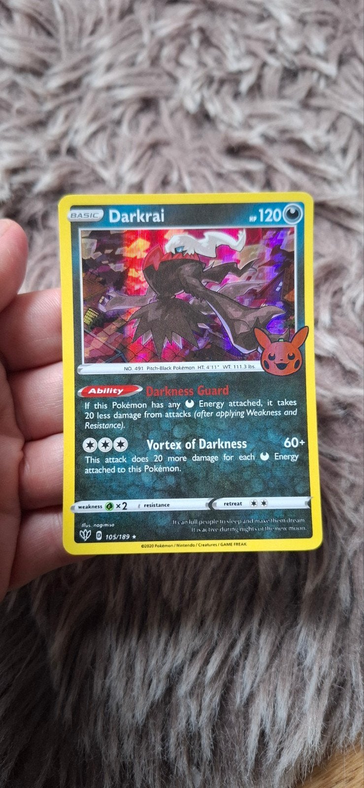 Pokemon Trick or Trade Darkrai Holo, Ophalen of Verzenden, Zo goed als nieuw, Losse kaart, Foil