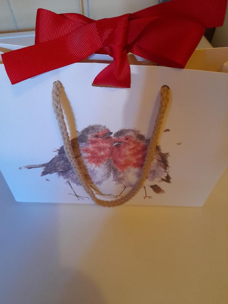 Cadeau tasje Wrendale Design roodborstje en haas, Ophalen of Verzenden, Zo goed als nieuw