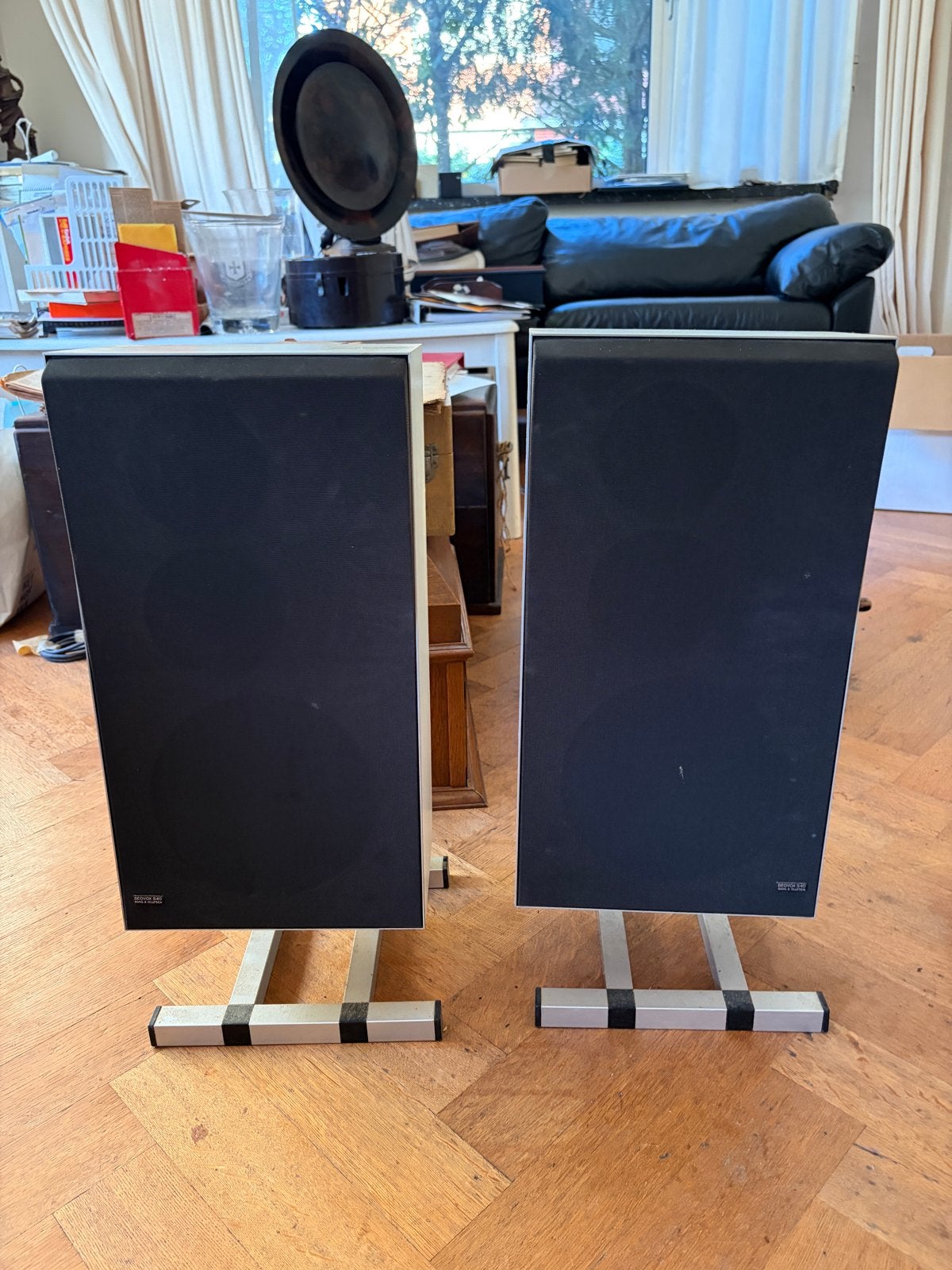 Bang & Olufsen Beovox S40 speakerset met standaarden, Audio, Tv en Foto, Ophalen, Gebruikt, Inclusief standaarden, Speakerset