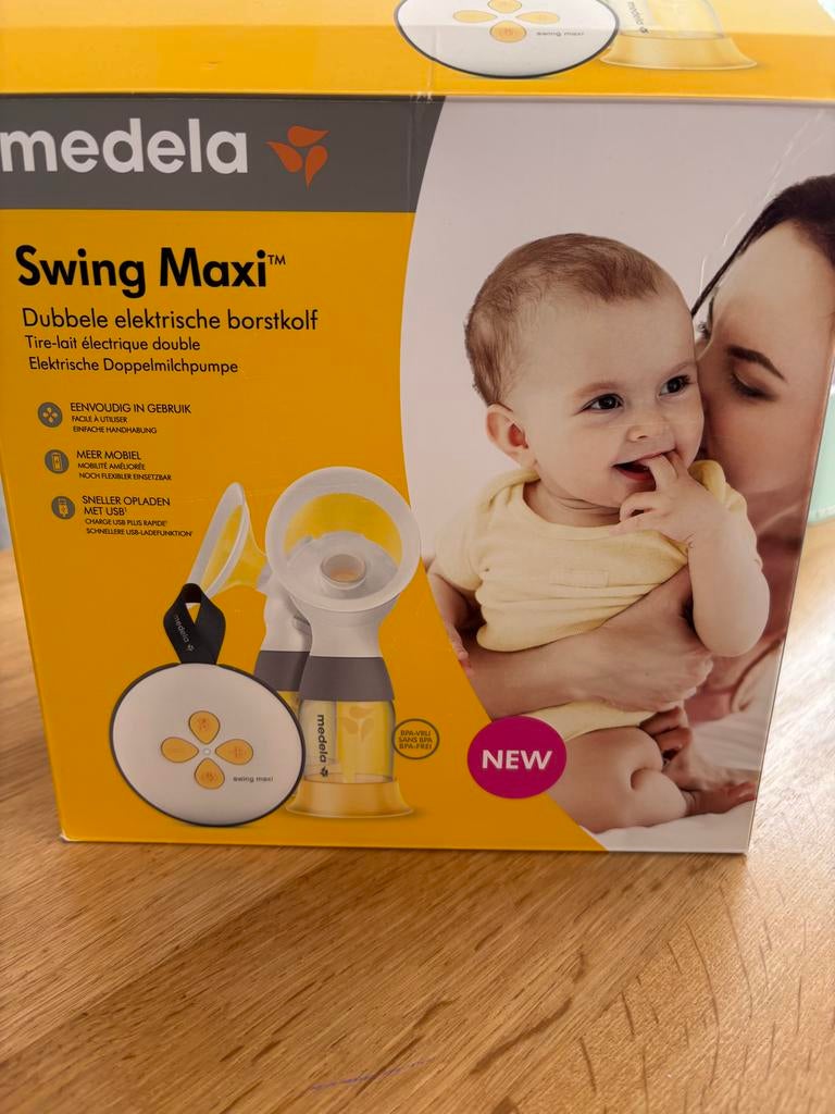 Medela Swing Maxi Dubbele Elektrische Borstkolf, Ophalen of Verzenden, Zo goed als nieuw, Borstkolf