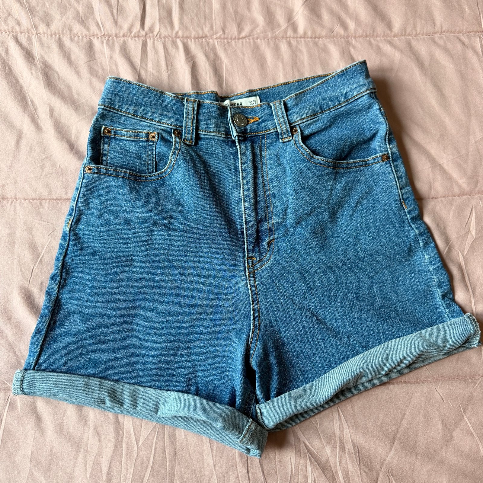 Pull&Bear denim short 36, Kort, Blauw, Ophalen of Verzenden, Zo goed als nieuw