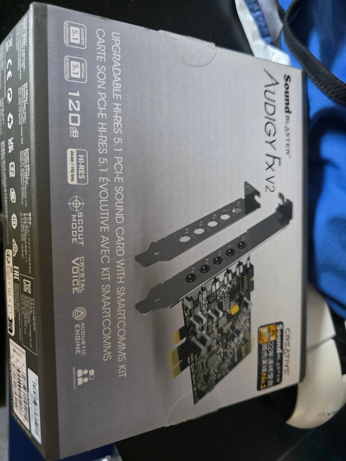 Sound Blaster Audigy Fx V2 PCIe geluidskaart, Computers en Software, Ophalen of Verzenden, Nieuw, Intern, Creative Sound Blaster