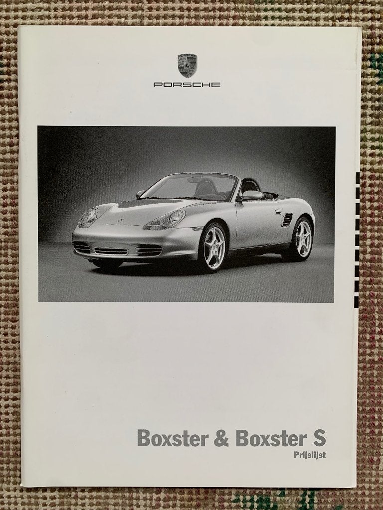 Nederlandse prijslijst Porsche Boxster en Boxter S 986 2002, Boeken, Porsche, Nieuw, Ophalen of Verzenden, Porsche