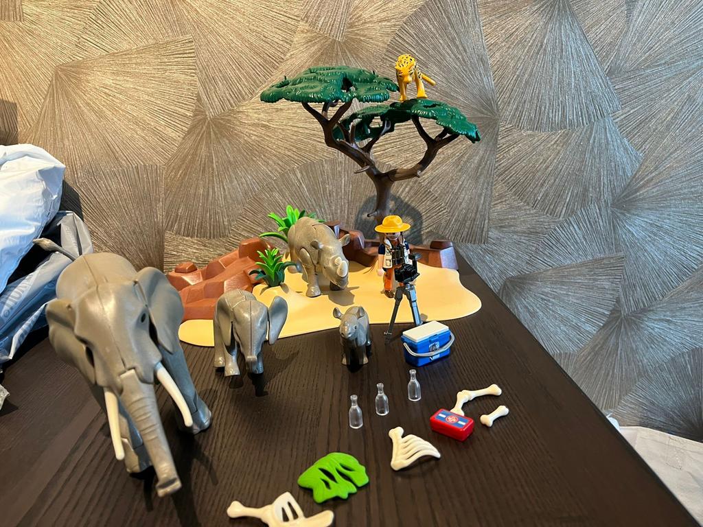 Playmobil Savanne Afrikaanse dieren  Set 5275 - Zonder doos, Ophalen of Verzenden, Gebruikt, Complete set
