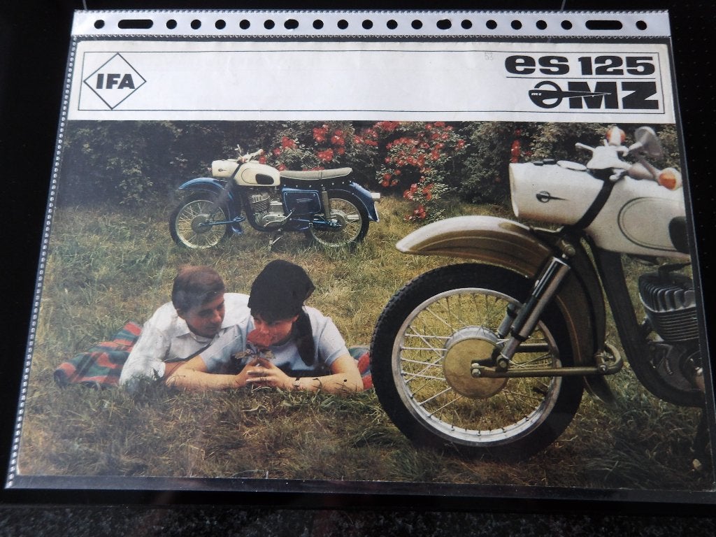 IFA ES 125 MZ Motorfolder - Vintage Motorfiets Brochure, Ophalen of Verzenden, Overige merken