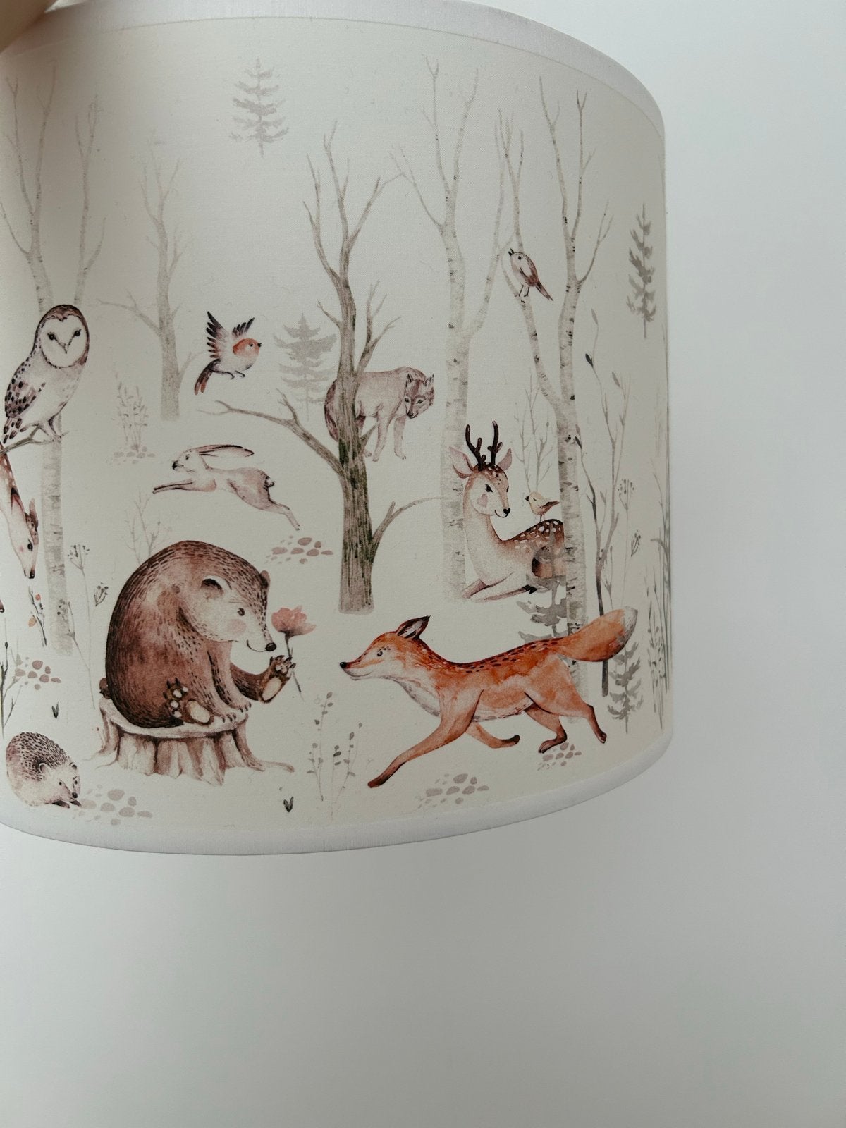 Hanglamp bosdieren voor baby- of kinderkamer, Ophalen of Verzenden, Nieuw, Textiel, E27 (groot)