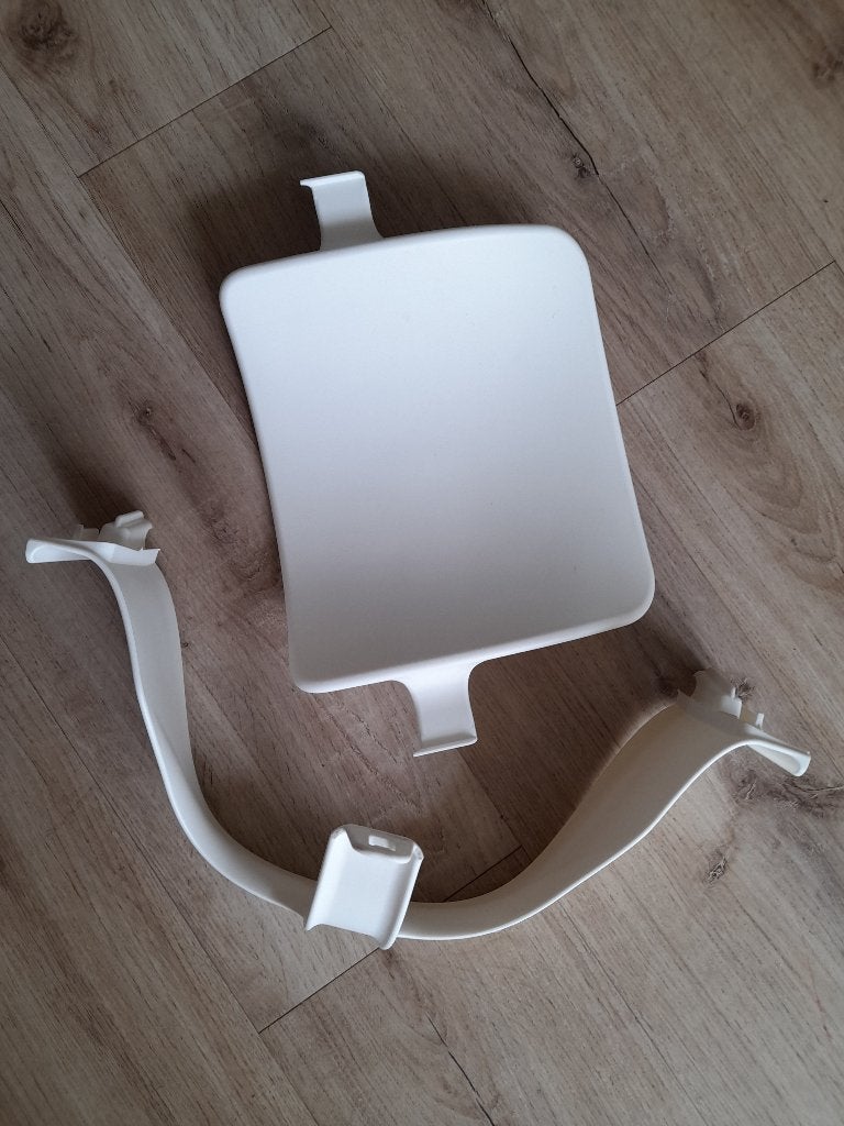 Stokke Tripp Trapp Baby Set V3 – wit – beugel + rugsteun, Ophalen, Zo goed als nieuw, Meegroeistoel, Stoelverkleiner