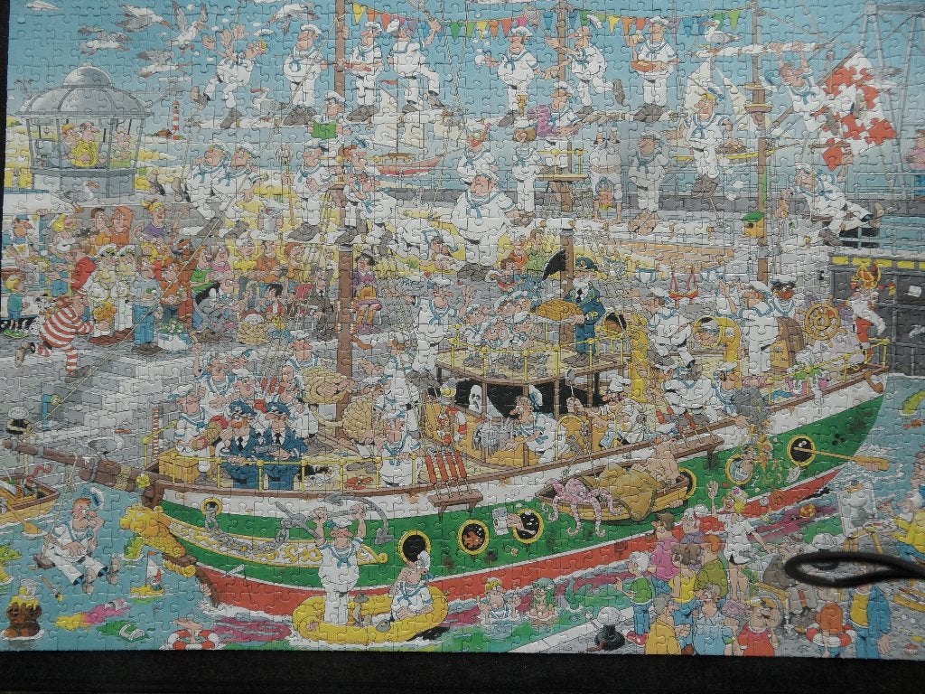 Jan van Haasteren Tall ship chaos, Ophalen of Verzenden, 500 t/m 1500 stukjes, Zo goed als nieuw, Legpuzzel
