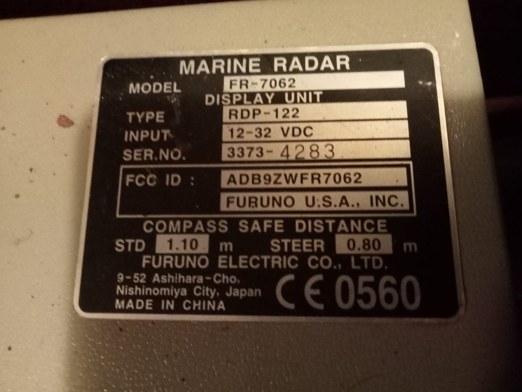 Radar furuno scherm, Watersport en Boten, Ophalen, Zo goed als nieuw, Radar