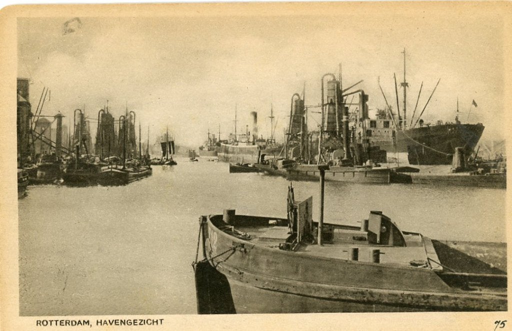 Rotterdam Ansichtkaart ongelopend scheepvaart, Verzenden, Zuid-Holland