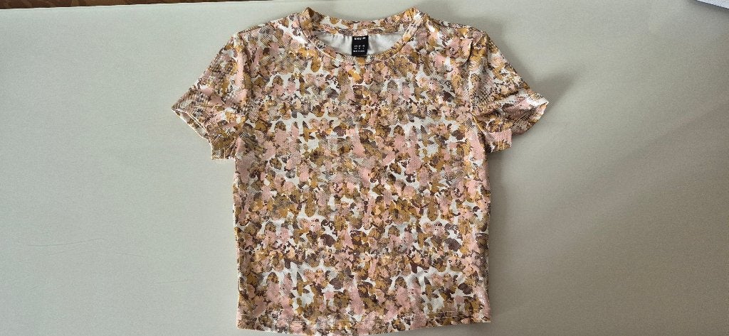 Glanzend roze bruin pantertopje maat XS Shein NIEUW!, Bruin, Nieuw, Ophalen of Verzenden, Korte mouw