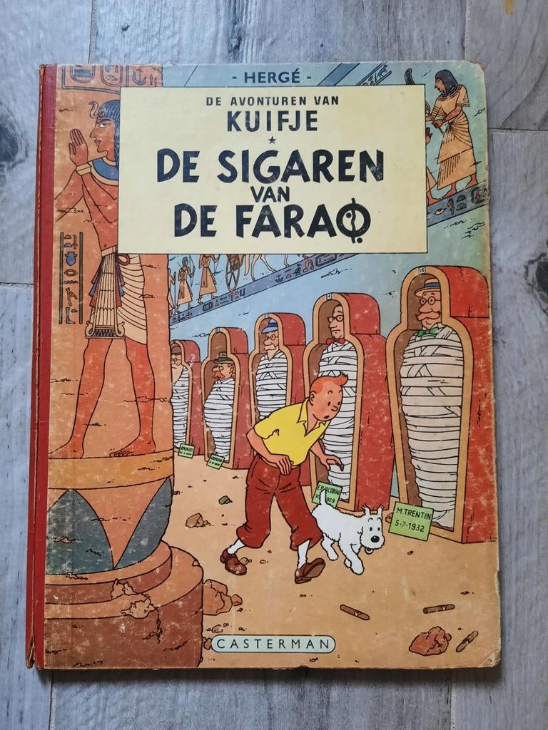 Kuifje De Sigaren van de farao hc 1e druk 1955 mooi album, Boeken, Stripboeken, Gelezen, Eén stripboek, Ophalen of Verzenden, Hergé