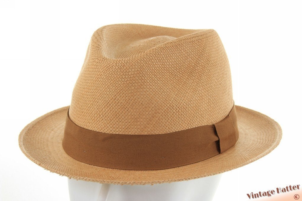 Zomer trilby hoed Bronte beige bruin stro 55-56 en 61-62 New, 60 cm (XL, 7½ inch) of meer, Hoed, Nieuw, Ophalen of Verzenden